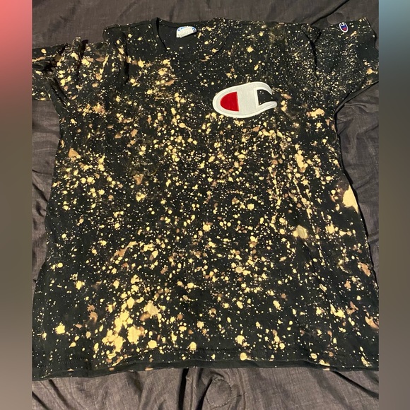 Champion Tops - Champion tee bleach marks, front and back, size 1x